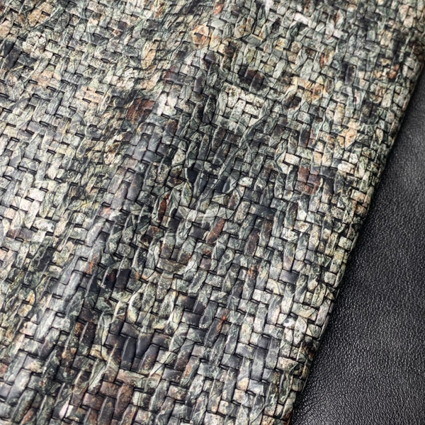 Groen bruin creme gevlochten: 95x50-65