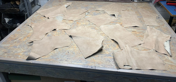 Pakket vintage beige lapjes