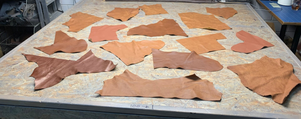 Pakket cognac kleurige lapjes 2