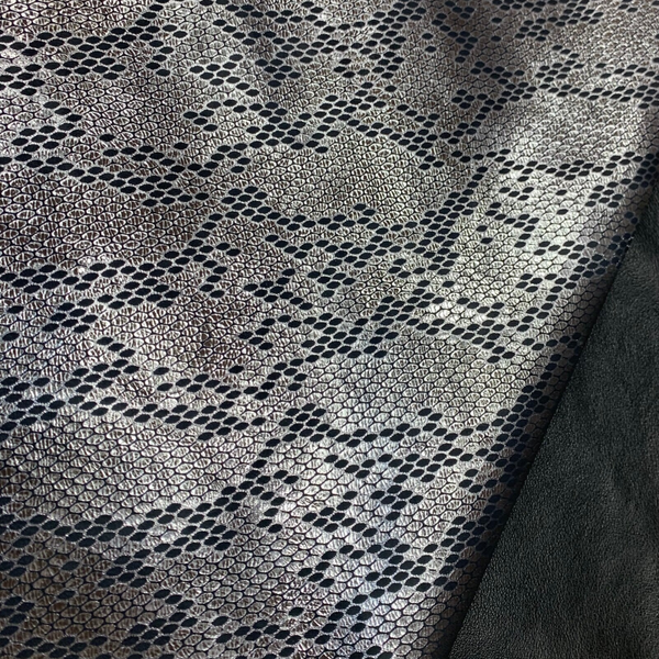 2x Zilver zwart reptiel 1: 80-95x55-70