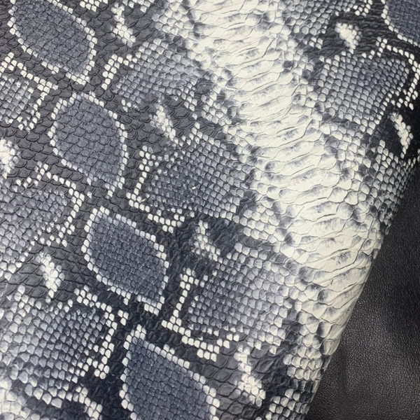 2x zwart-grijs-creme reptiel 1: 75-90x50-70