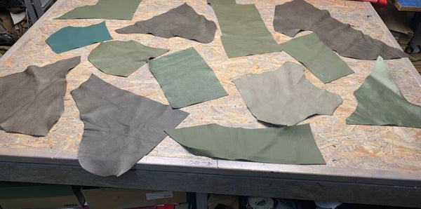 Pakket effen groene lapjes