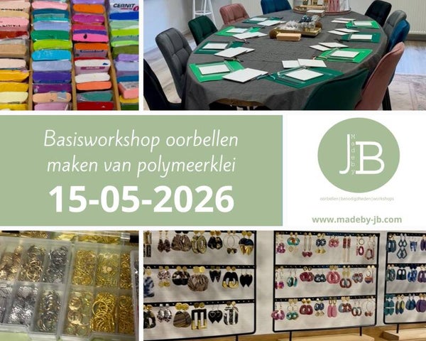 15-05-2026, 19.00 uur - 3 paar oorbellen maken van polymeerklei