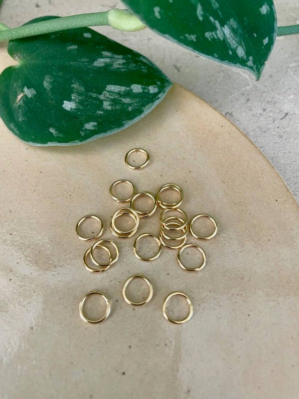 304 Roestvrij Staal Spring Ringen - Goudkleurig -  (7x0.8mm) - Binnendiameter: 5.5 mm - 20 stuks