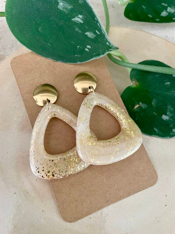 Gold Transparent Earrings