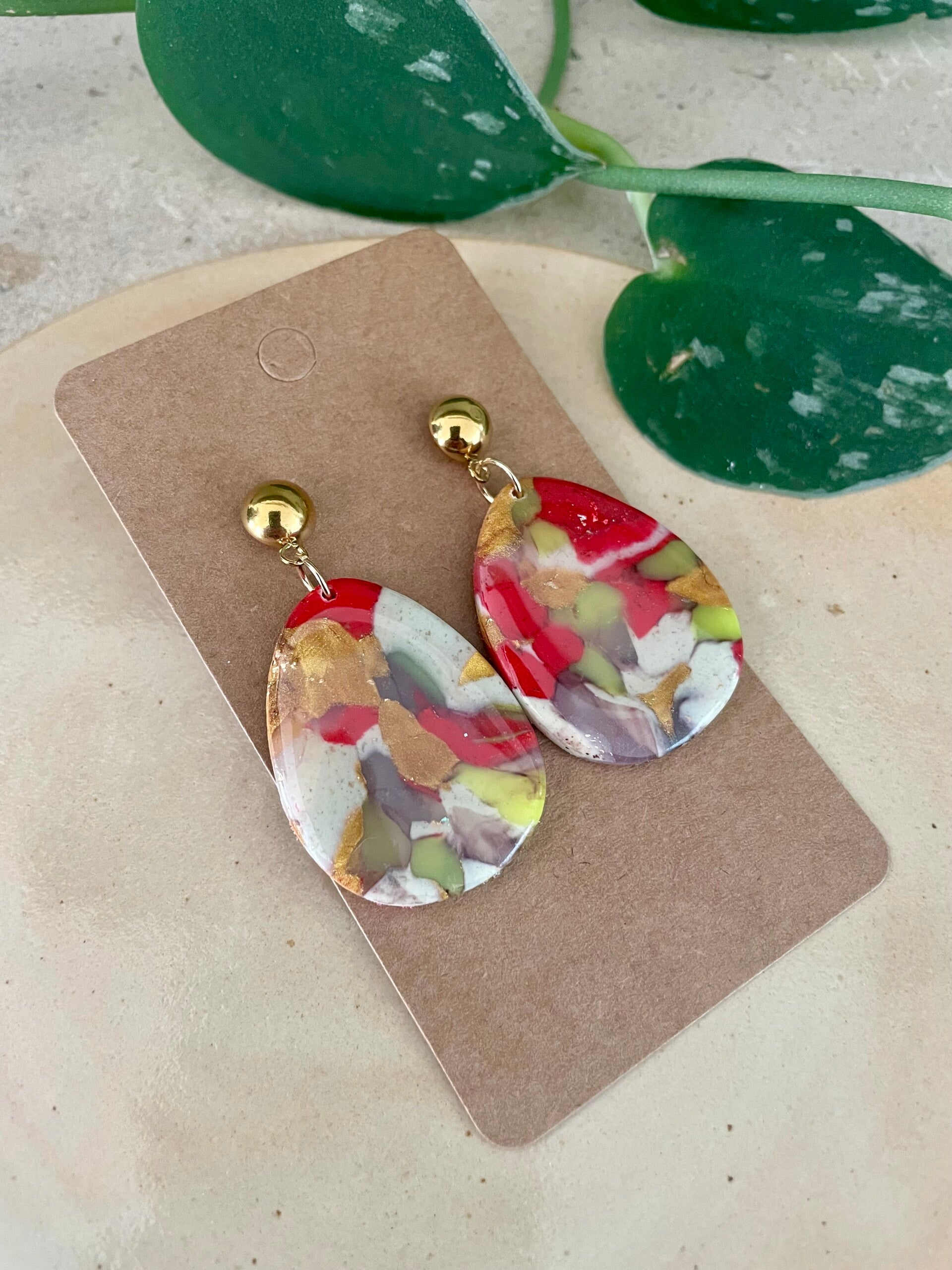 Colored-Drop Earrings