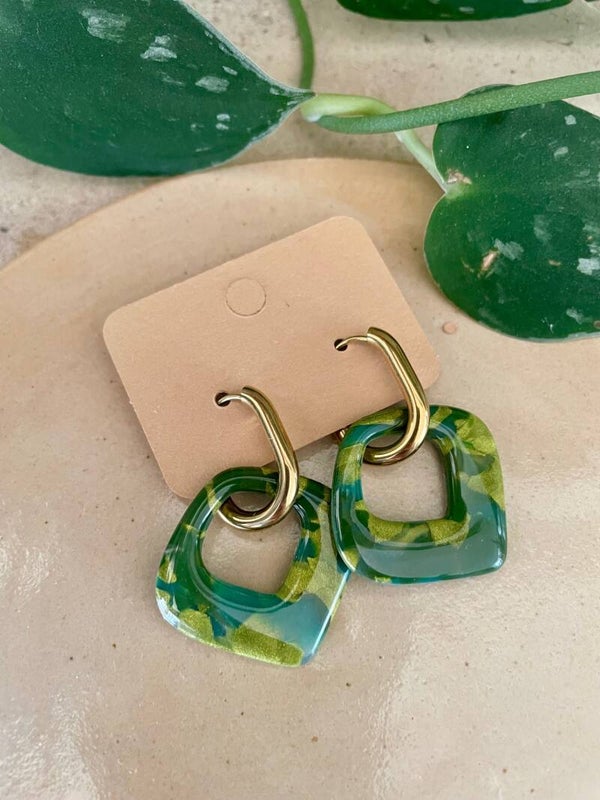Diamond Mixed Color Earrings