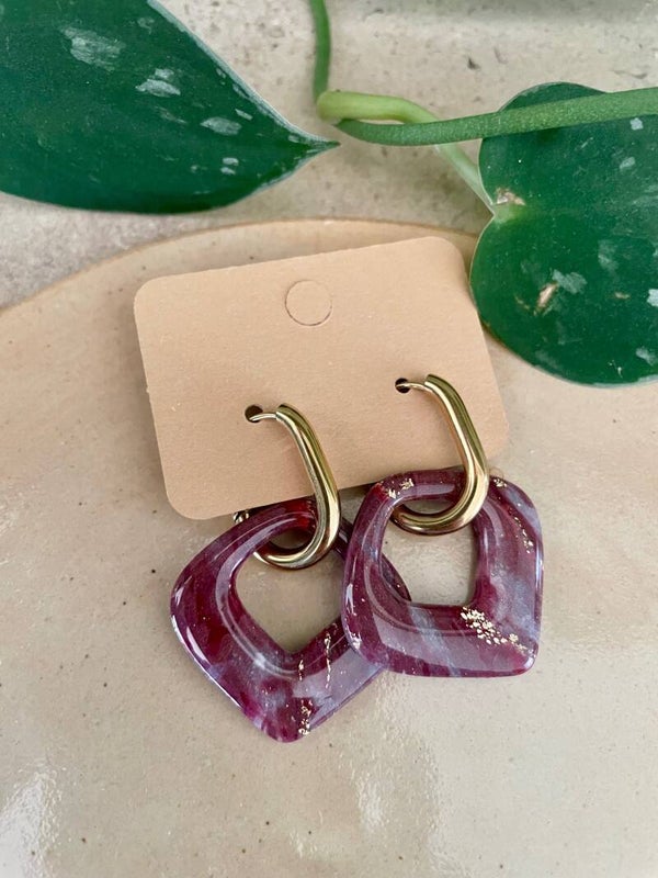 Diamond Mixed Color Earrings