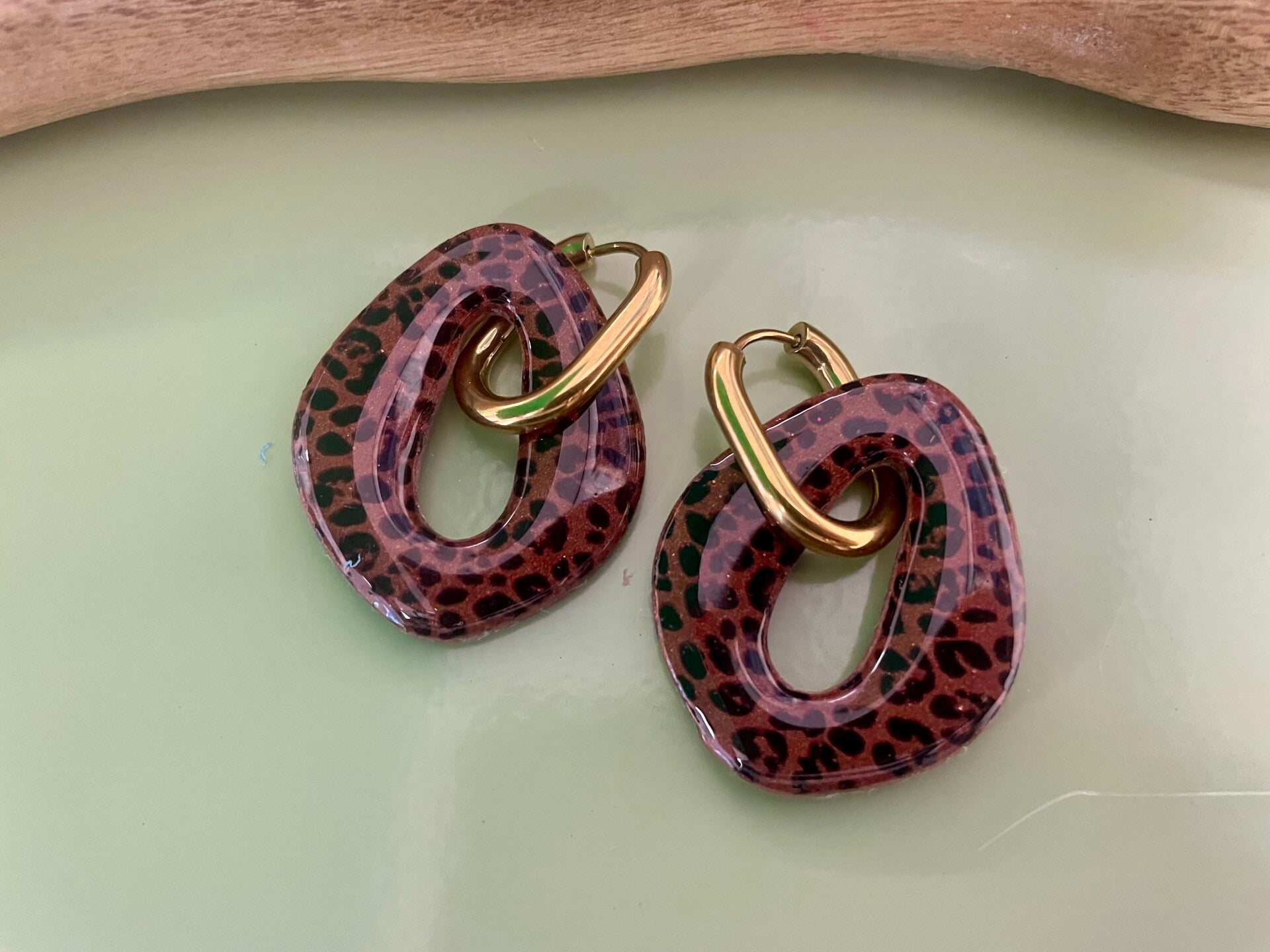 Panther print earrings