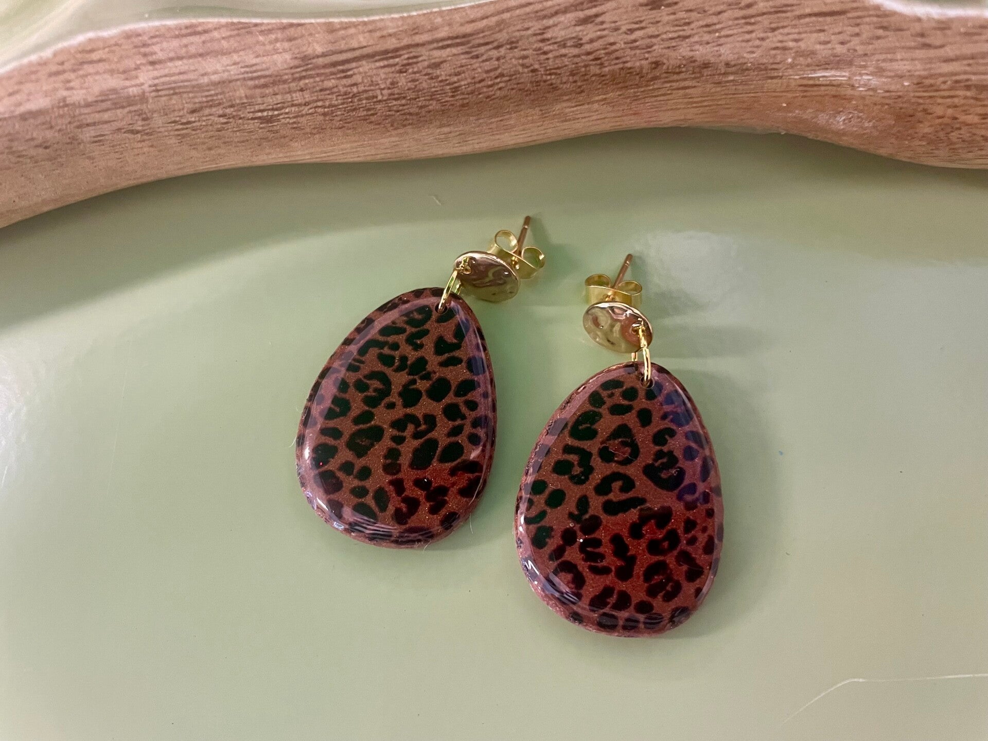 Panther print earrings
