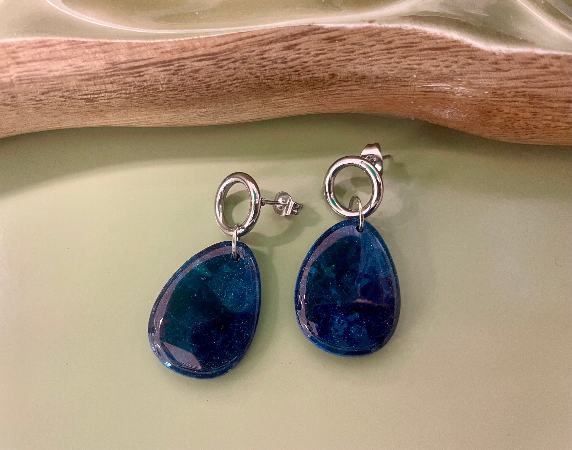 Mermaid blue earings