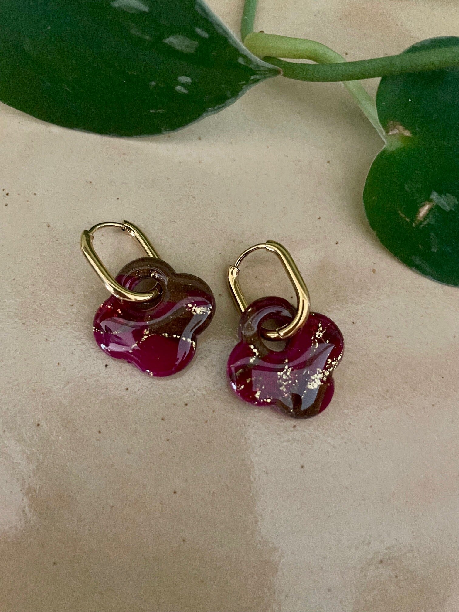 Burgundy Earrings