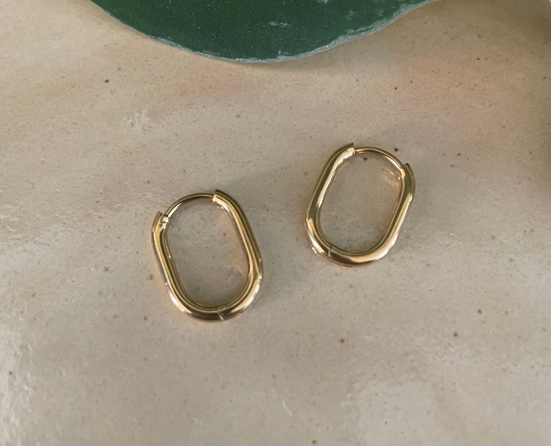 Stainless Steel Oval Earrings