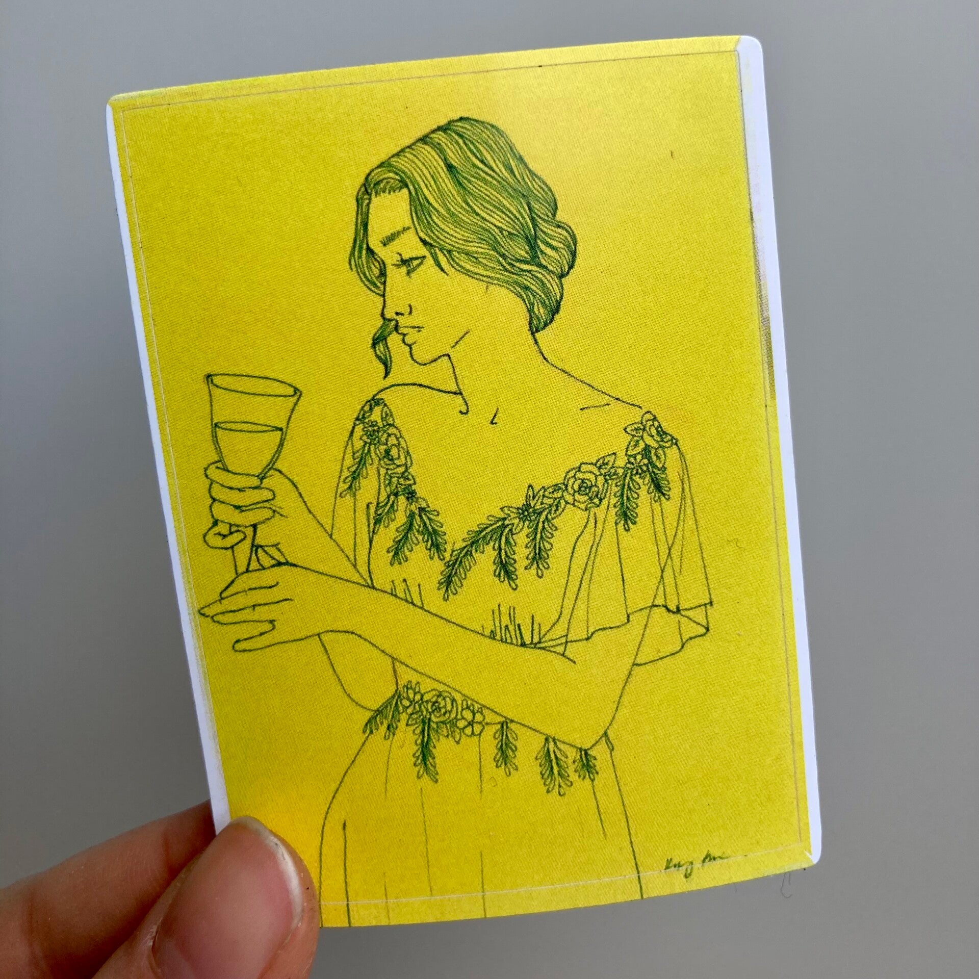 Elegant Yellow Sticker