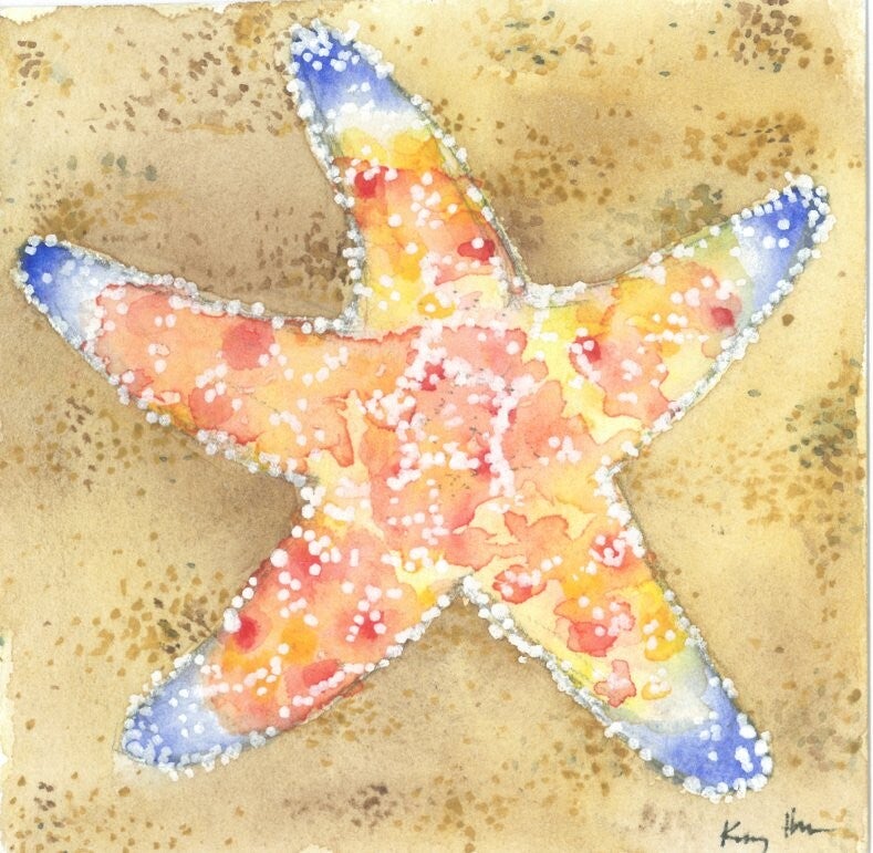 Ochre Sea Star Art Print