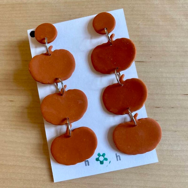 Halloween Pumpkin Drop Earrings