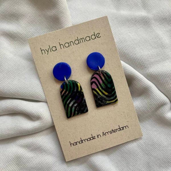 Wavy Marble Arch Earrings