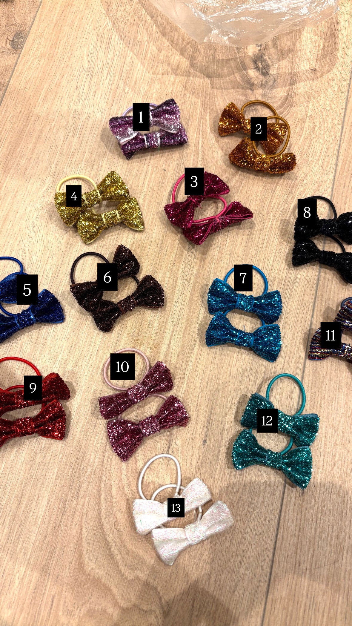 Haarstiekje glitter strik