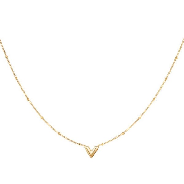 V Ketting Dots | Goud