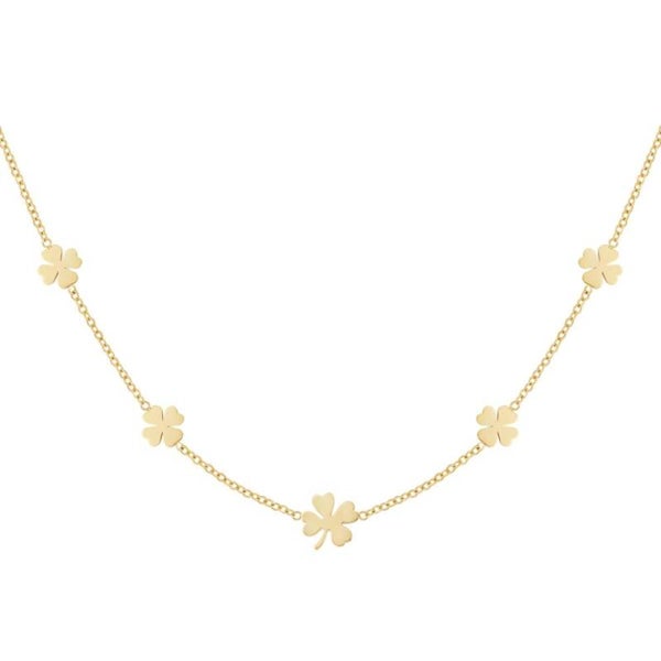 5 Klavertjes Ketting | Goud