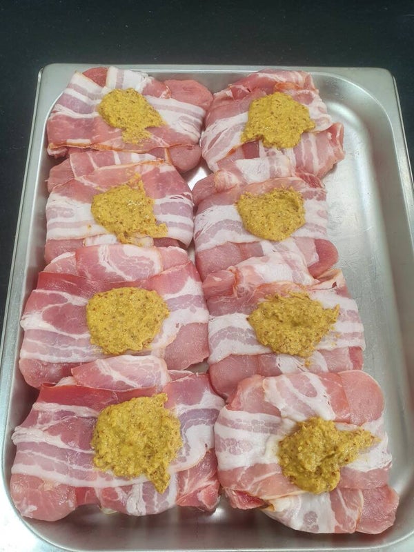mosterdsteak per 100 gr.
