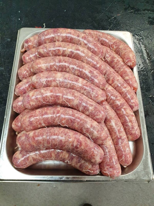 Varkens saucijsjes per 100 gr.