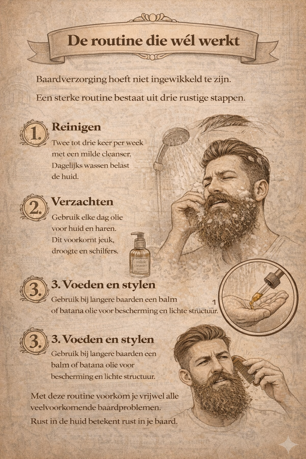 Eenvoudige baardverzorging voor rust en comfort