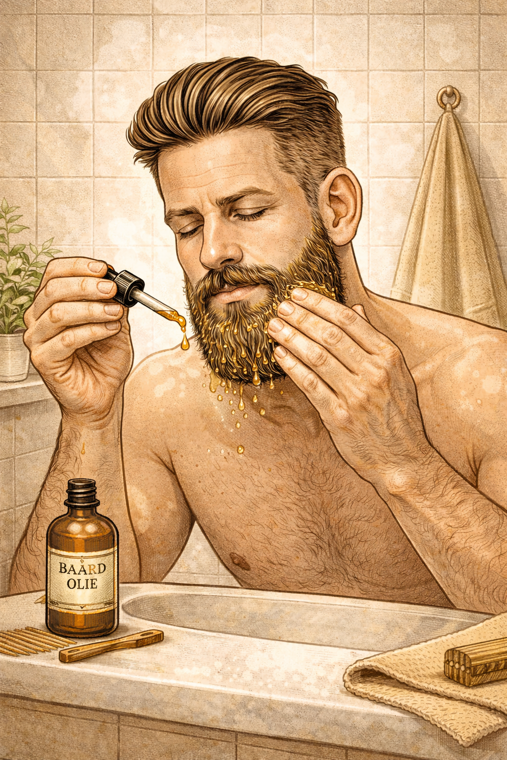 Baard verzachten voor comfortabel gevoel en soepele haren