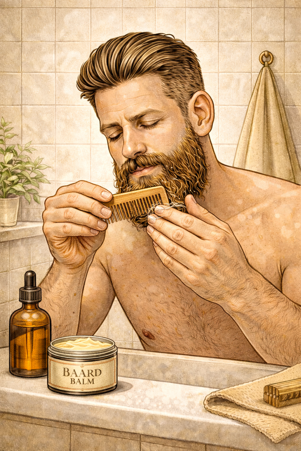 Baard stylen met natuurlijke vorm en lichte controle