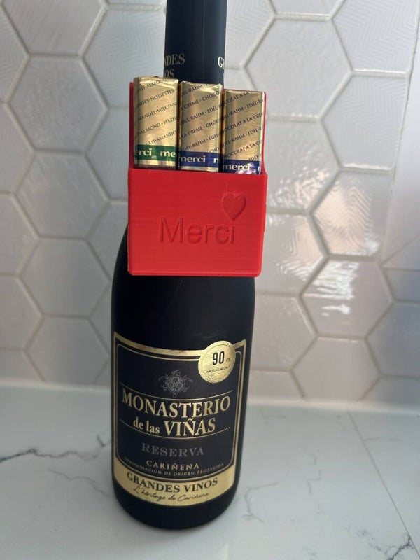 Porte chocolats pour Bouteille de Vin