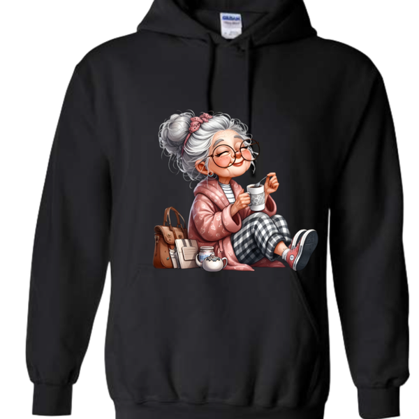 Chandail Hoodies Grand-mère café