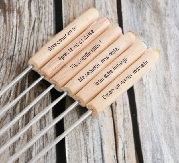 🪵 Baguettes à Fondue personnalisées