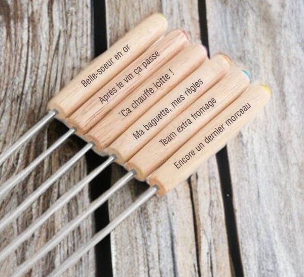 🪵 Baguettes à Fondue personnalisées