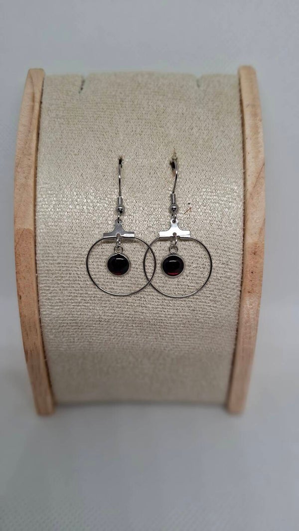 Oorbellen zilverkleurig stainless steel hanger
