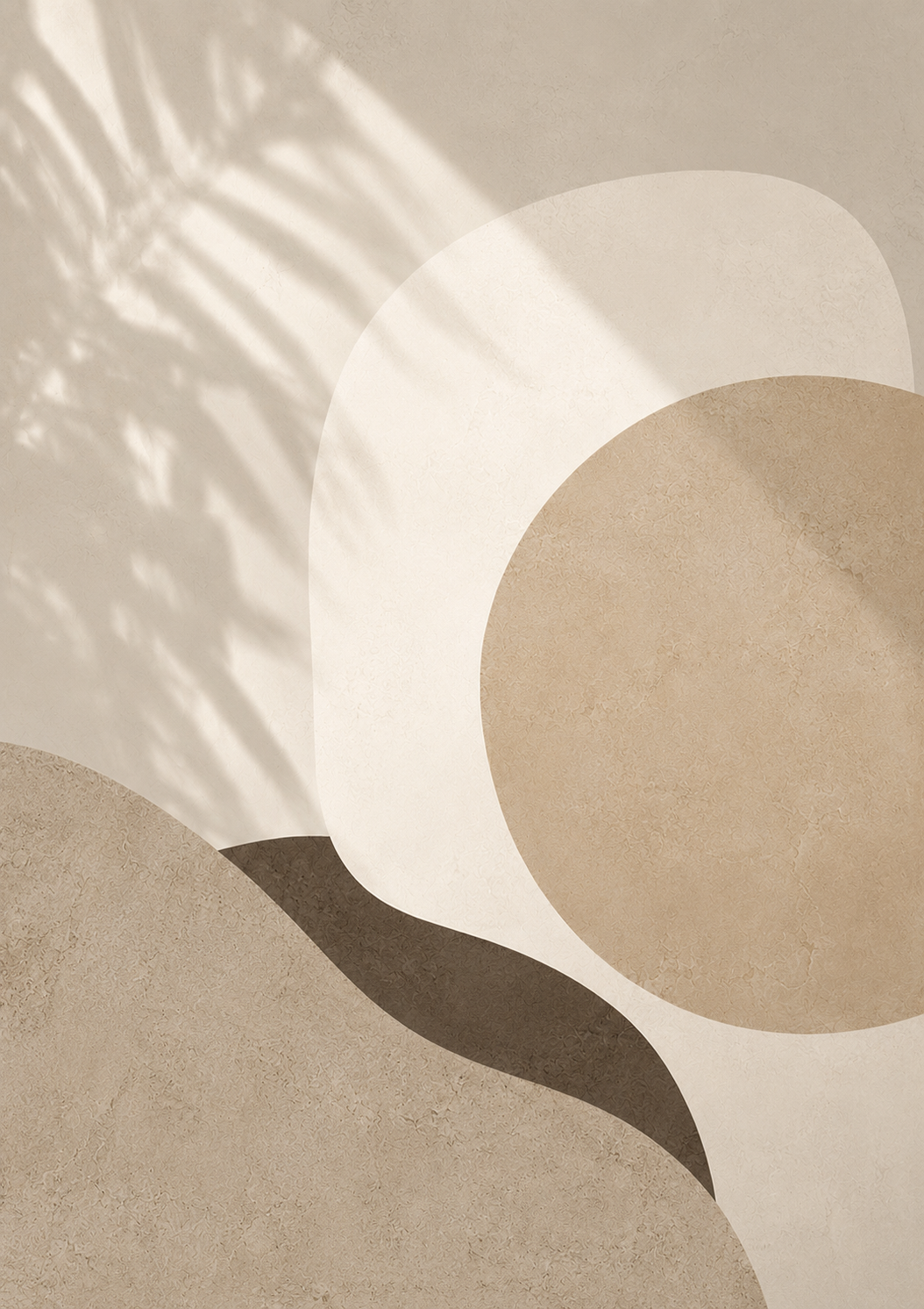 No.135.Japandi Abstract Wall Art Print – Sand Balance