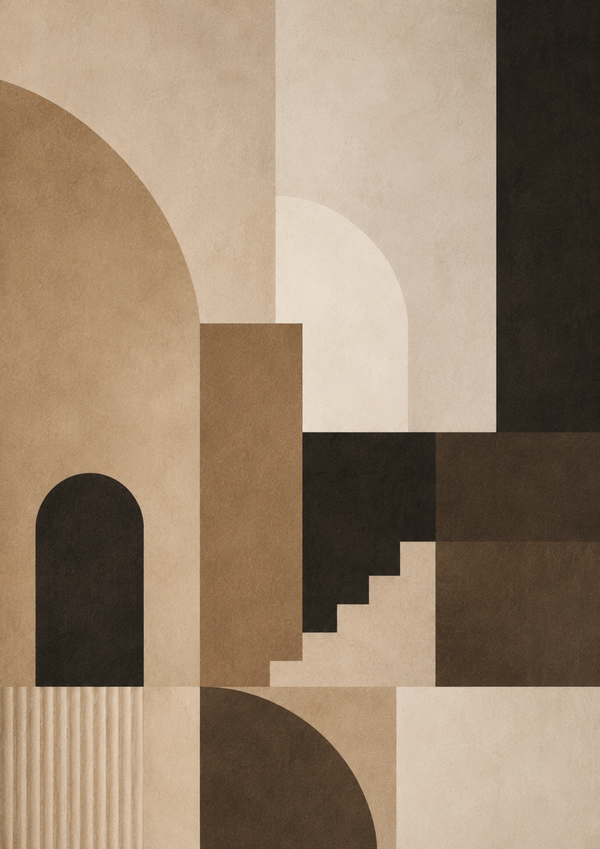 No.137.Architectural Japandi Wall Art Print