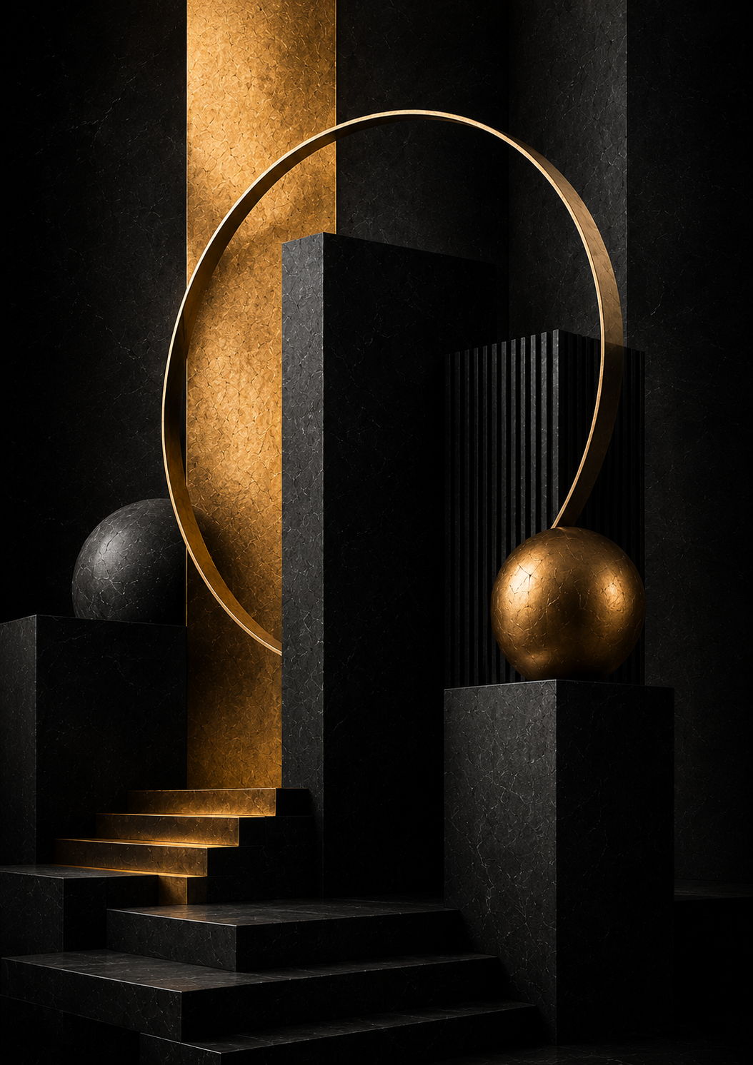 No.153.Monumental Harmony X – Luxe Geometric Shadow Art Print