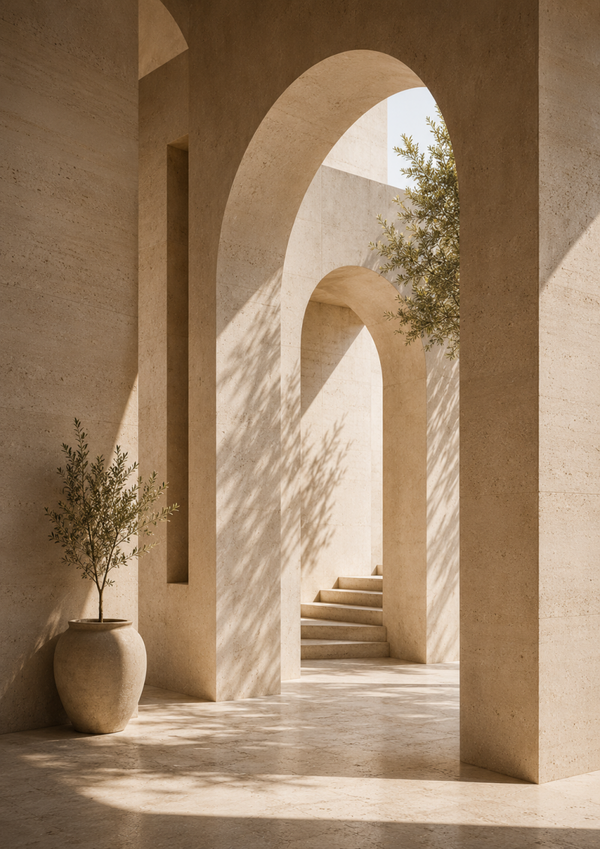 No.156.Eternal Arches – Luxe Architectural Light Kunstprint