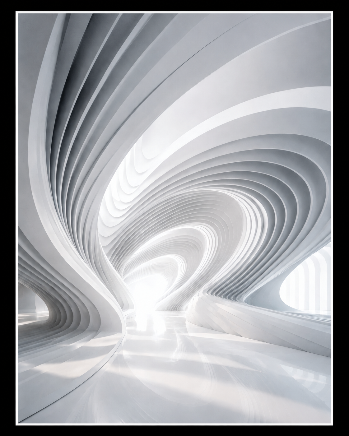 No.114.Luxury White Architectural Art Print