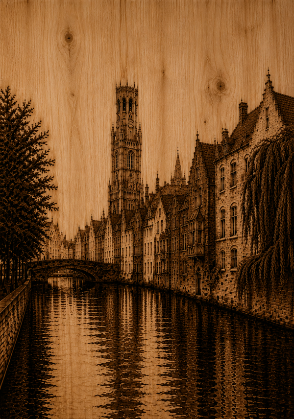 No.120.Brugge Reien Canvas – Pyrography Stijl