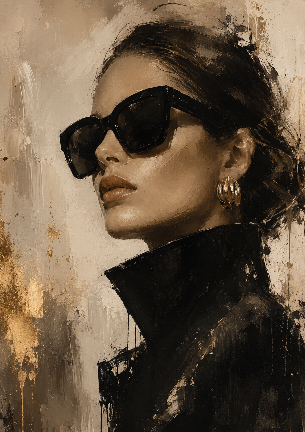 No.132.Velvet Silence – Luxe Editorial Fashion Kunstprint