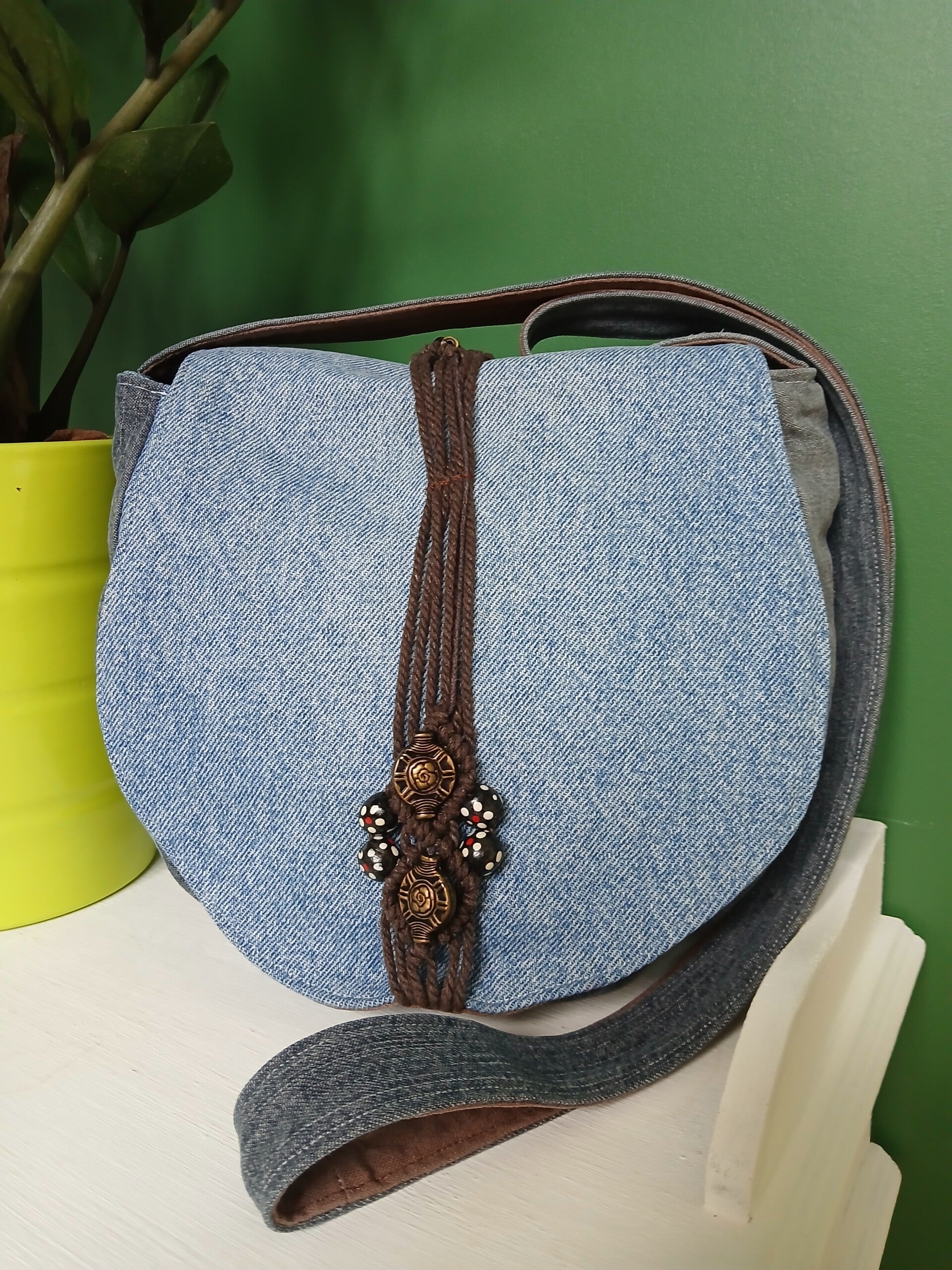 Sac demi-lune en jean