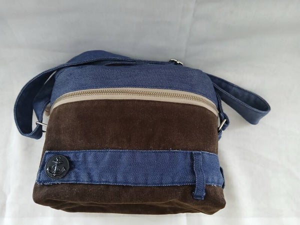 Pochette Homme/Femme bleue et marron