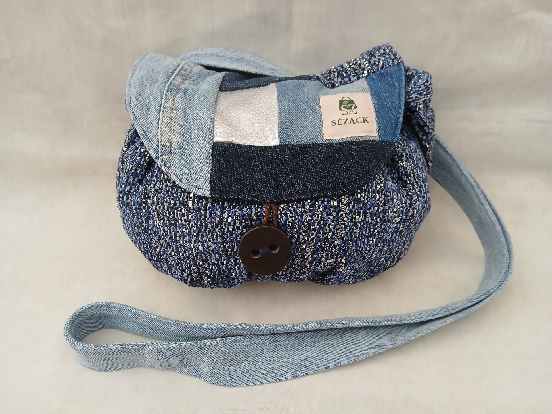 Sac bourse bleu
