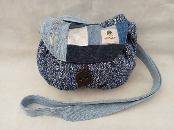 Sac bourse bleu