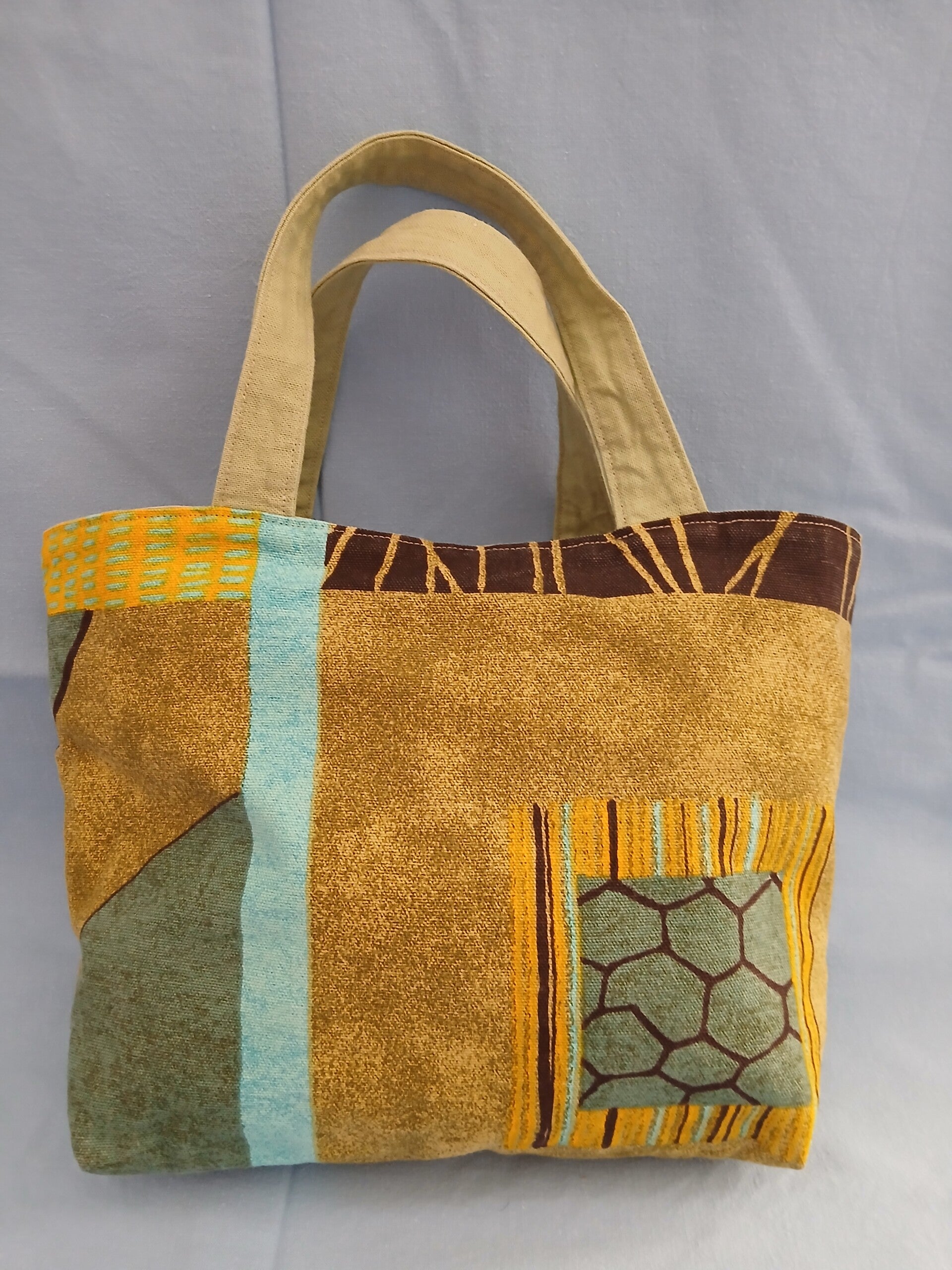 Tote Bag vert et marron