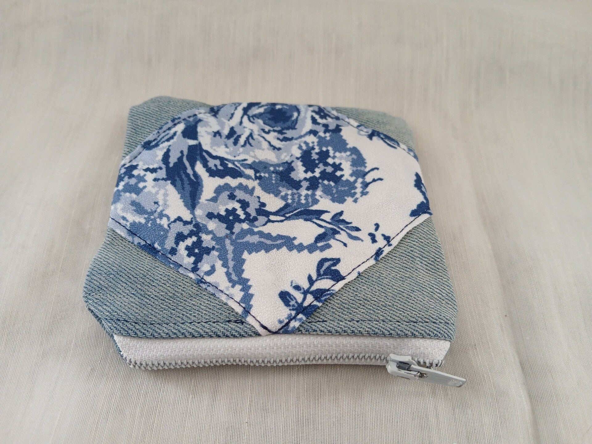 Porte-monnaie "Fleurs bleues"