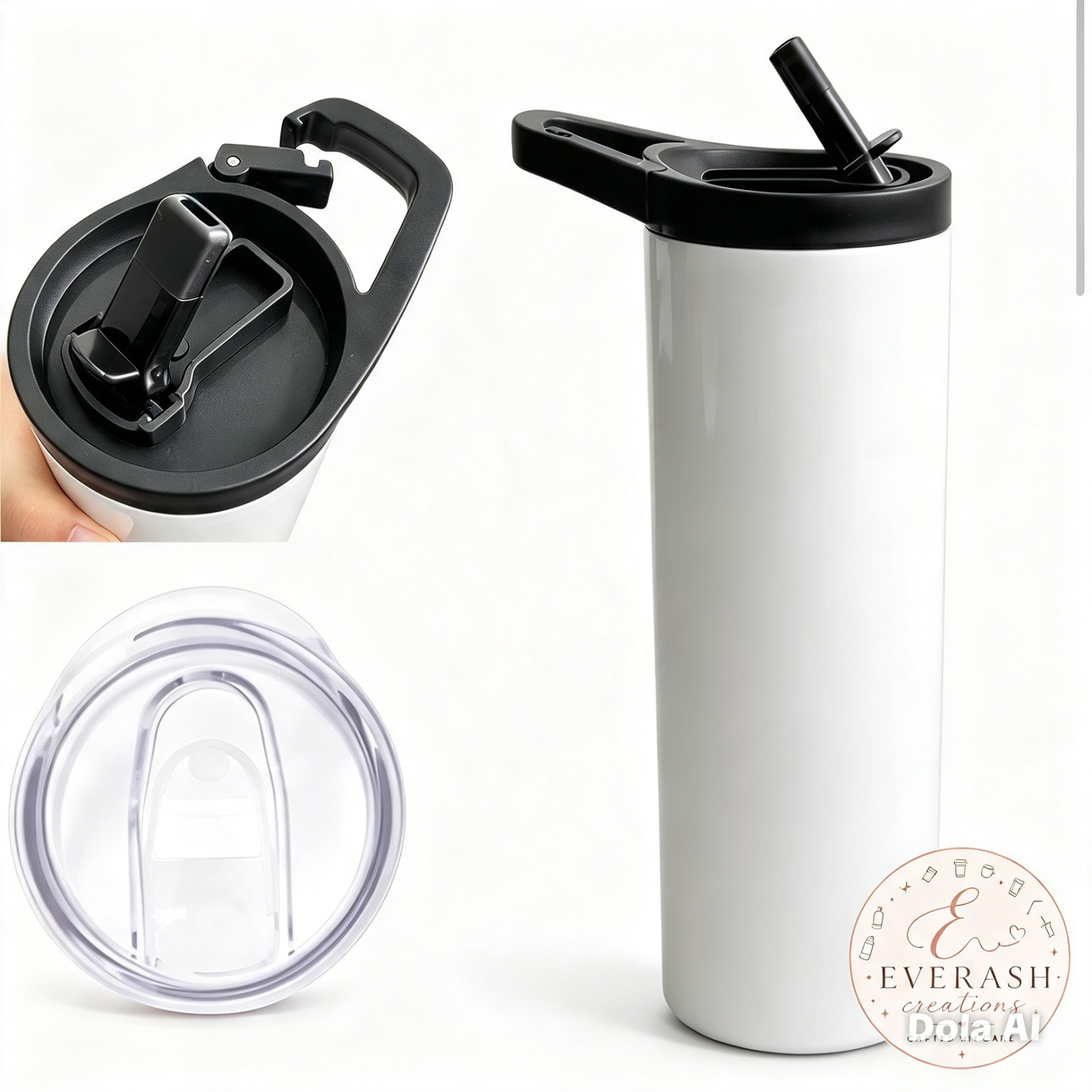 Personalised 20oz Lock‑Lid Clip‑Carry Drink Bottle