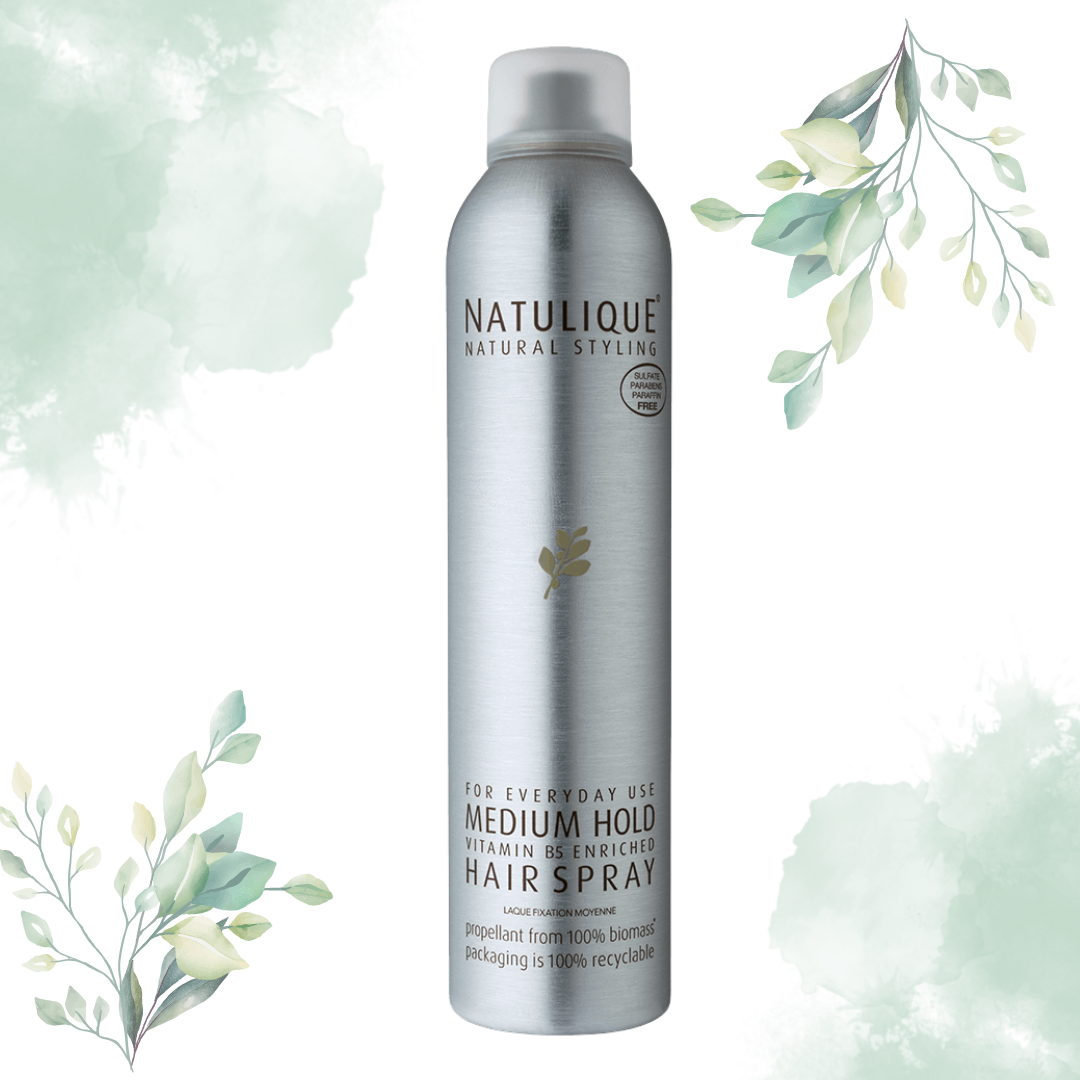 Natulique Medium Hold Hair Spray – natuurlijke fixatie & glans 300ml.