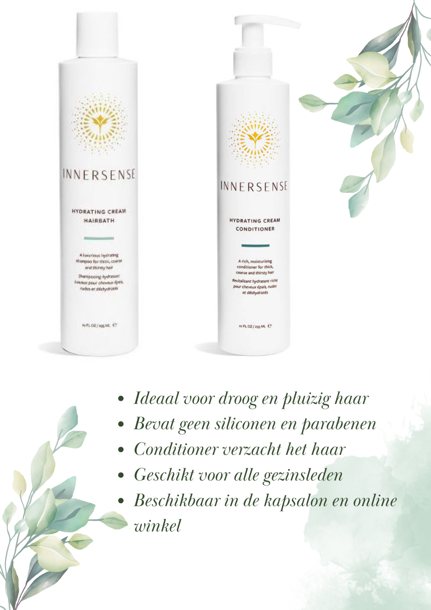 Innersense Hydrating Cream Hairbath & Hydrating Cream Conditioner – Set voor intens hydraterend wassen en verzorgen